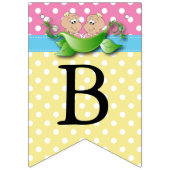 Zwillingsmädchendusche - zwei Erbsen in einem Pod Wimpelkette (Dritte Fahne)