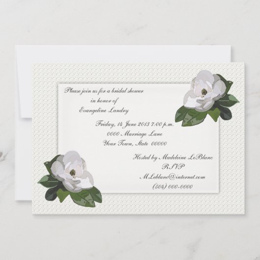 Zwillingsmagnolien Einladung (Vorderseite)