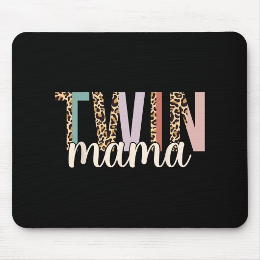 Zwillingsmama Leopard Neue Mutter Von Zwillingen Z Mousepad (Vorne)