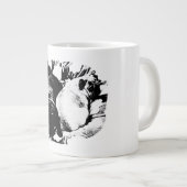 Zwillingsmöpse in sauberer Form Jumbo-Tasse (Vorderseite Rechts)