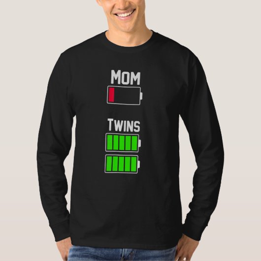 Zwillingsmüttertag der müden Zwillingsschwester-Ma T-Shirt (Vorderseite)