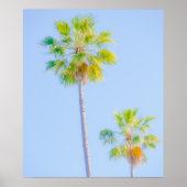 Zwillingspalmen in weichem Fokus Poster (Vorne)