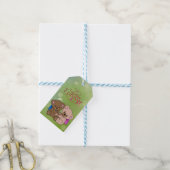 Zwillingspanda-Geschenkmarke Geschenkanhänger (Mit Garn)