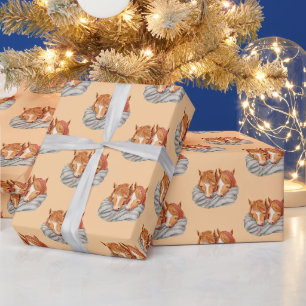 Zwillingspferde Geschenkpapier
