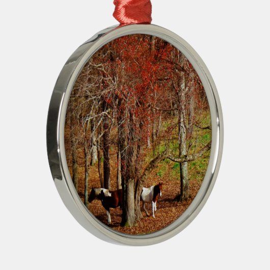 Zwillingspferde Silbernes Ornament (Rechts)