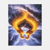 Zwillingspfönixe des ewigen Lichts Fleecedecke (Vorderseite)