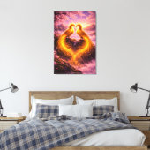 Zwillingspfönixe des ewigen Lichts Leinwanddruck (Insitu (Schlafzimmer))