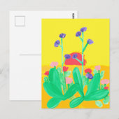 Zwillingspostkarte für Blume Postkarte (Vorne/Hinten)