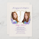 Zwillingsrahmen-Foto-Abschluss Einladung (Vorne/Hinten)