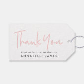 Zwillingsrosa mädchenhafte Typografie im Stile Geschenkanhänger (Vorderseite (Horizontal))