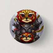 Zwillingsroter Panda Button (Vorderseite)