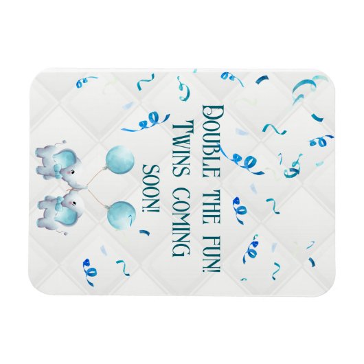 Zwillingsschwangerschaft Doppelte Bekanntgabe von  Magnet (Horizontal)