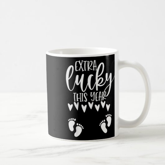 Zwillingsschwangerschaft Enthüllung St Patricks Da Kaffeetasse (Rechts)