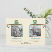 Zwillingsschwänze (Twin Boys) - Geburtshinweise Ankündigung (Stehend Vorderseite)