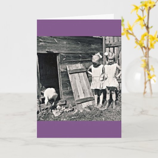 Zwillingsschwestern Karte (Gelbe Blume)