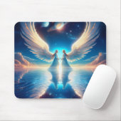 Zwillingssengel in der Wolkenschleife Mousepad (Mit Mouse)