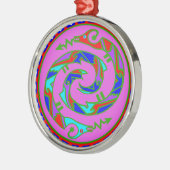 Zwillingsserpente Silbernes Ornament (Links)
