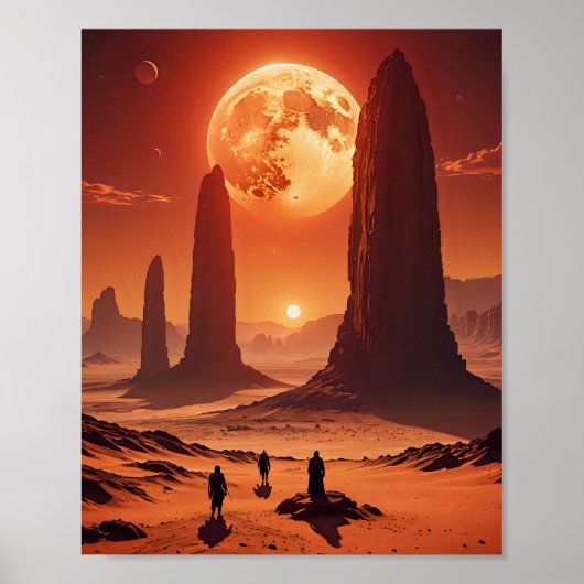 Zwillingssonnen über den Wüstenplaneten Poster (Vorne)