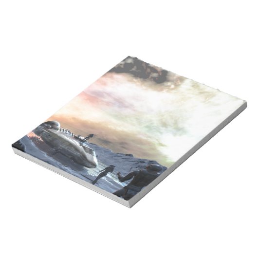 Zwillingssonnenwelt Notizblock (Rotiert)