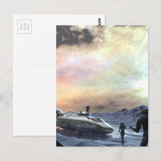 Zwillingssonnenwelt Postkarte (Vorne/Hinten)