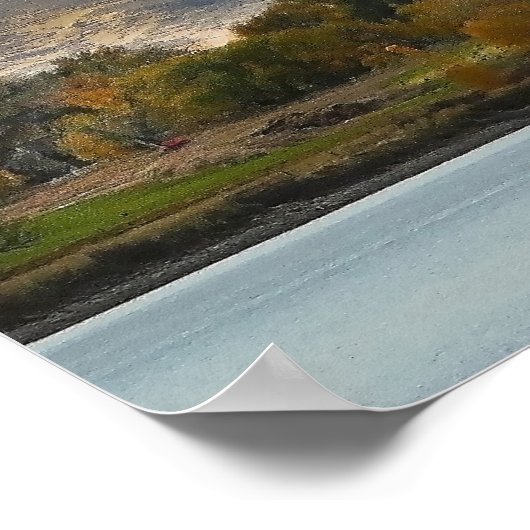 Zwillingsspitzen im Herbst Poster (Ecke)