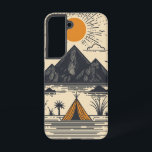Zwillingsspitzen Sunrise Phone Case Samsung Galaxy Hülle<br><div class="desc">Zwillingsgipfel reflektieren einen strahlenden Sonnenaufgang in diesem symmetrischen Design mit Vintagen Texturen und ruhiger Schönheit.</div>
