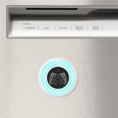 Zwillingssymbol – Minimales Astrologie-Emblem Magnet (In Situ (Geschirrspüler))