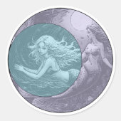 Zwillingssymbole Runder Aufkleber (Vorderseite)