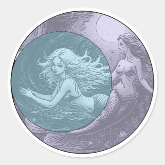 Zwillingssymbole Runder Aufkleber (Vorderseite)