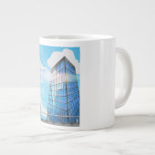 Zwillingsturm Wolkenkratzer Jumbo-Tasse (Vorderseite Rechts)