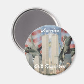 Zwillingstürme 9/11 Gedenkmagnet Magnet (Vorderseite/Rückseite)