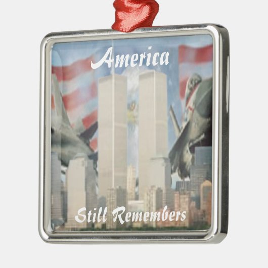 Zwillingstürme 9/11 Gedenkstätte Silbernes Ornament (Links)
