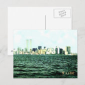 Zwillingstürme ein Jahr vor dem 11. September Postkarte (Vorne/Hinten)