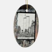 Zwillingstürme Keramik Ornament (Rechts)