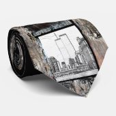 Zwillingstürme Krawatte (Gerollt)