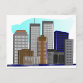 Zwillingstürme New York - Einzigartige Kunstgesche Postkarte (Vorderseite)