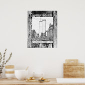 Zwillingstürme Poster (Küche)