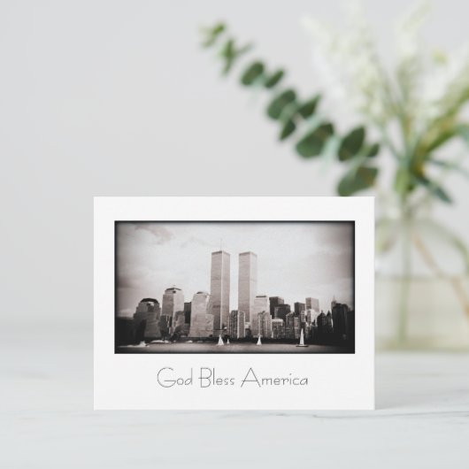 Zwillingstürme Postkarte (Stehend Vorderseite)