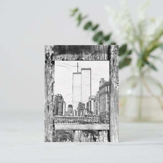 Zwillingstürme Postkarte (Stehend Vorderseite)