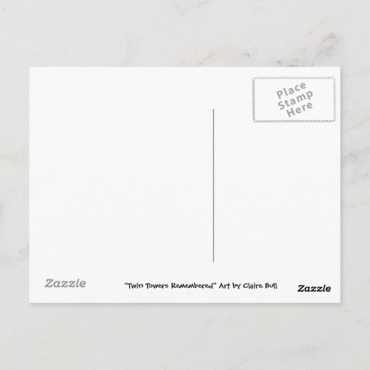 "Zwillingstürme" Postkarte (Rückseite)