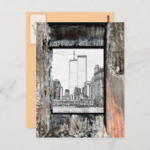 Zwillingstürme Postkarte (Vorne/Hinten)