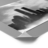 Zwillingstürme - Schwarzweiß Poster (Ecke)