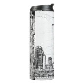 Zwillingstürme Thermosbecher (Nach links gedreht)