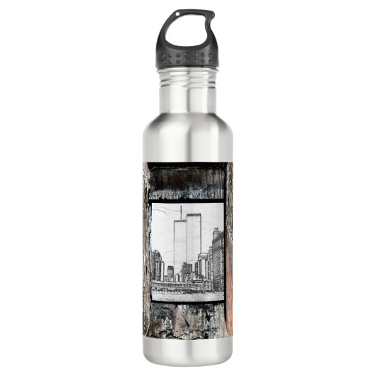 Zwillingstürme Trinkflasche (Vorderseite)