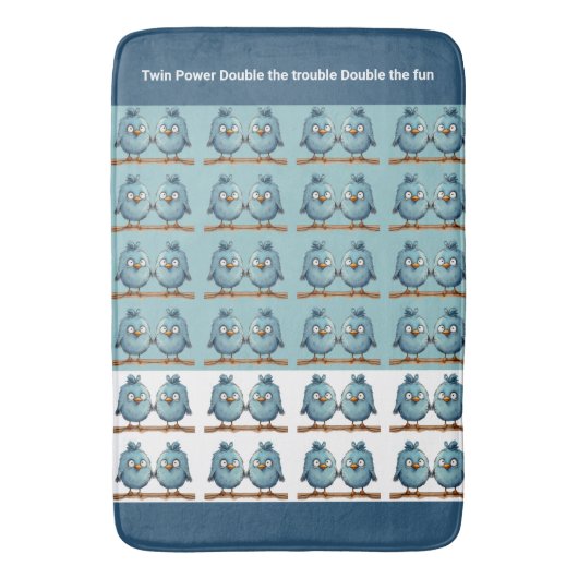 Zwillingsvögel Badematte (Vorderseite Vertikal)