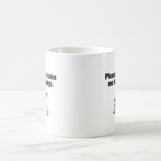 Zwing mich bitte nicht, etwas zu tun! Funny Cow Kaffeetasse (Mittel)