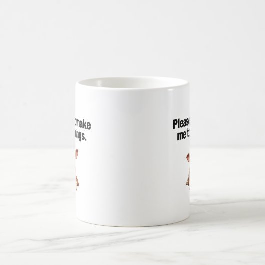 Zwing mich bitte nicht, etwas zu tun! Funny Cow Kaffeetasse (Mittel)