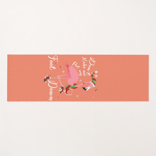 Zwing mich nicht, meine Füße in rosa Flamingo-Gesc Yogamatte (Vorderseite (Horizontal))