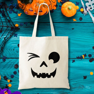 Zwinker Zwinker Jack O Lantern Kürbiskopf Hallowee Tragetasche