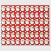 Zwinkerender Weihnachtsmann Geschenkpapier (Flach)